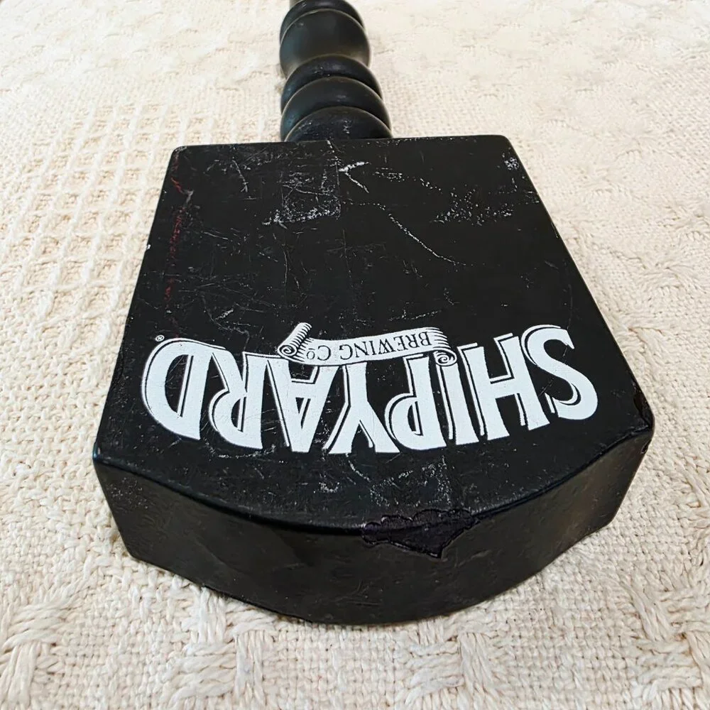 Shipyard Brewing Co Portland ME Wood Black Chalkboard Beer Tap Handle